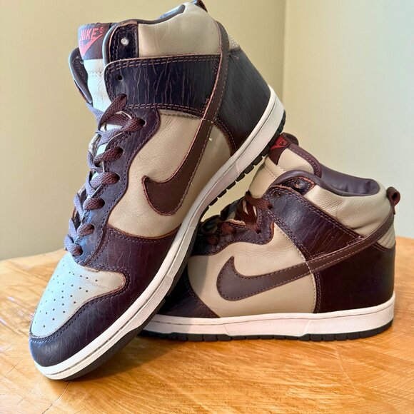NIKE DUNK HIGH PREMIUM 🏷️ Khaki Baroque Brown Light Bone 11M - Picture 2 of 5